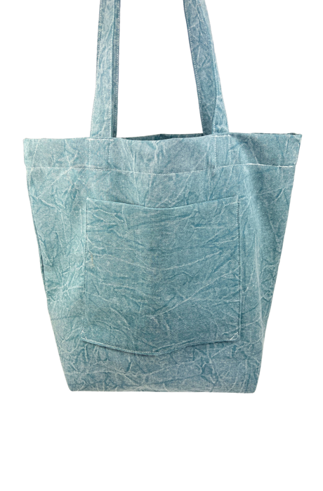 Blue Canvas Tote Bag