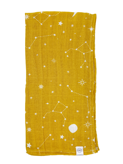 Gold Constellations Gauze Blanket