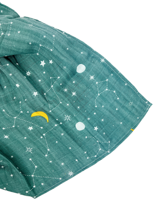 Teal Constellation Gauze Blanket