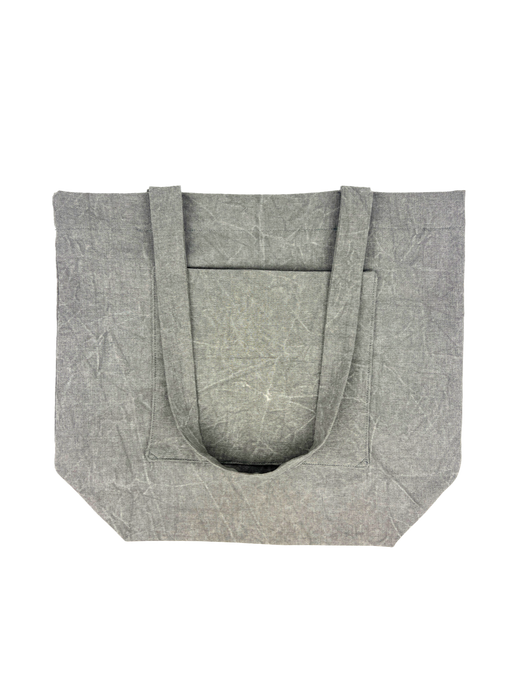 Gray Canvas Tote Bag